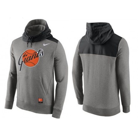 Men's San Francisco Giants Gray Cooperstown Collection Hybrid Pullover Hoodie_1