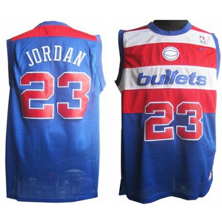 Wizards #23 Michael Jordan Blue Throwback Stitched NBA Jersey