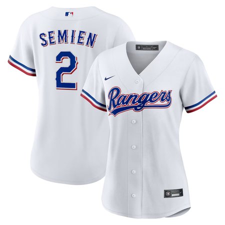 Women's Texas Rangers #2 Marcus Semien Nike White Home Replica Player Jersey