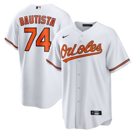 Men's Baltimore Orioles #74 Felix Bautista White Home Replica Player Jersey