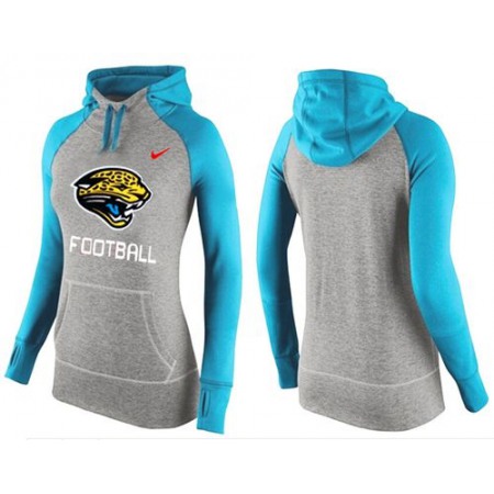 Women's Jacksonville Jaguars Performance Hoodie Grey & Blue
