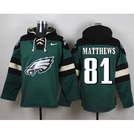 Eagles #81 Jordan Matthews Midnight Green Player Pullover NFL Hoodie