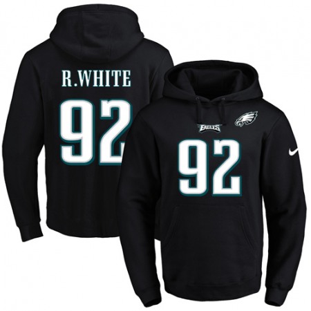 Eagles #92 Reggie White Black Name & Number Pullover NFL Hoodie