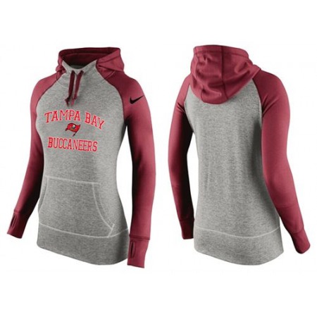 Women's Tampa Bay Buccaneers Performance Hoodie Grey & Red_2