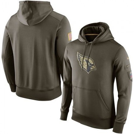Men's Arizona Cardinals Olive Salute To Service KO Performance Hoodie