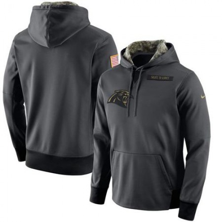 Men's Carolina Panthers Anthracite Salute to Service Player Performance Hoodie