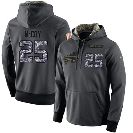 NFL Men's Buffalo Bills #25 LeSean McCoy Stitched Black Anthracite Salute to Service Player Performance Hoodie