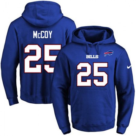 Bills #25 LeSean McCoy Royal Blue Name & Number Pullover NFL Hoodie
