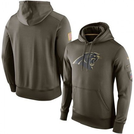 Men's Carolina Panthers Olive Salute To Service KO Performance Hoodie