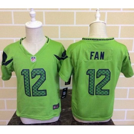 Toddler Seahawks #12 Fan Green Alternate Stitched NFL Elite Jersey