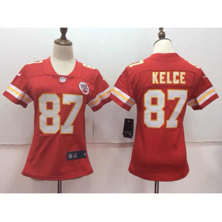 Women's Kansas City Chiefs #87 Travis Kelce Red Vapor Untouchable Player Limited Stitched NFL Jersey