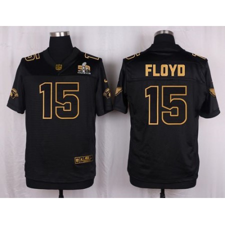 Cardinals #15 Michael Floyd Black Pro Line Gold Collection Men's Stitched NFL Elite Jersey