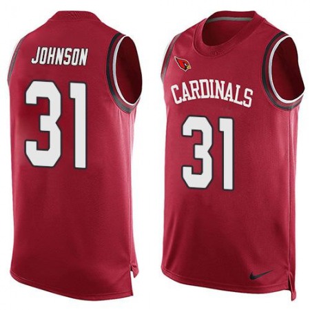 Cardinals #31 David Johnson Red Team Color Men's Stitched NFL Limited Tank Top Jersey
