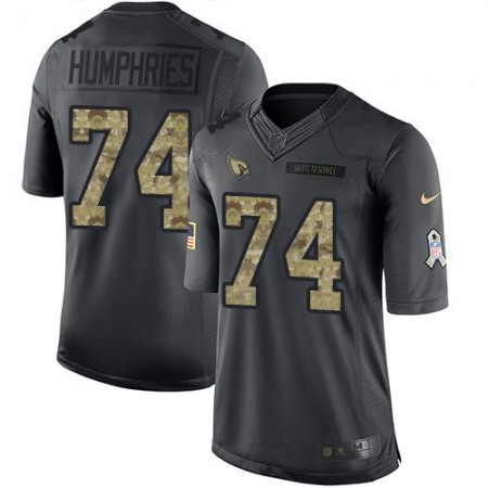 Cardinals #74 D.J. Humphries Black Men's Stitched NFL Limited 2016 Salute to Service Jersey