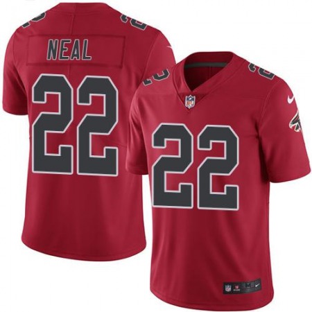 Falcons #22 Keanu Neal Red Men's Stitched NFL Limited Rush Jersey