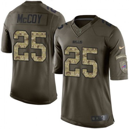 Bills #25 LeSean McCoy Green Men's Stitched NFL Limited Salute To Service Jersey