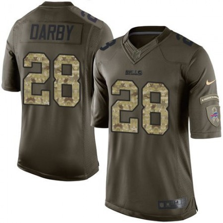 Bills #28 Ronald Darby Green Men's Stitched NFL Limited Salute To Service Jersey