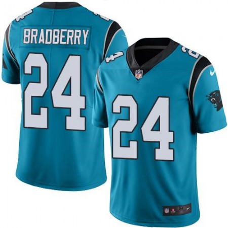Panthers #24 James Bradberry Blue Men's Stitched NFL Limited Rush Jersey