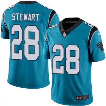 Panthers #28 Jonathan Stewart Blue Men's Stitched NFL Limited Rush Jersey