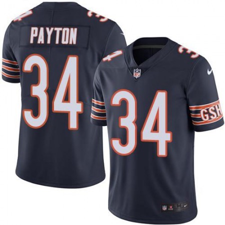 Bears #34 Walter Payton Navy Blue Men's Stitched NFL Limited Rush Jersey