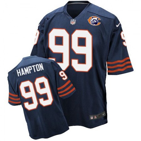 Bears #99 Dan Hampton Navy Blue Throwback Men's Stitched NFL Elite Jersey