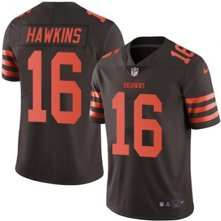 Browns #16 Andrew Hawkins Brown Men's Stitched NFL Limited Rush Jersey