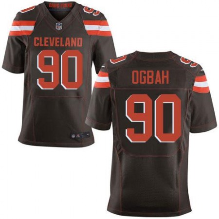Browns #90 Emmanuel Ogbah Brown Team Color Men's Stitched NFL New Elite Jersey