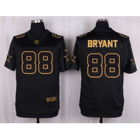 Cowboys #88 Dez Bryant Black Men's Stitched NFL Elite Pro Line Gold Collection Jersey