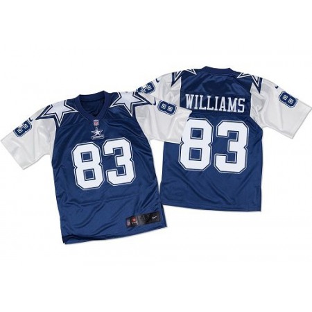Cowboys #83 Terrance Williams Navy Blue/White Throwback Men's Stitched NFL Elite Jersey