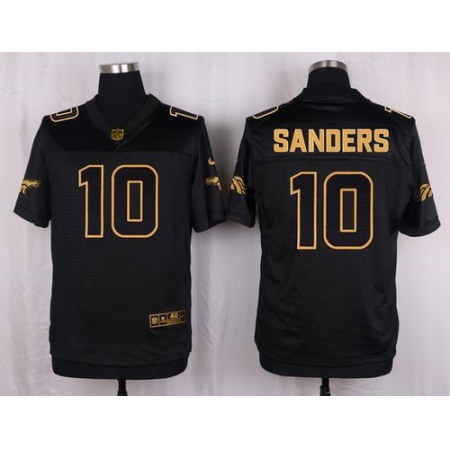 Broncos #10 Emmanuel Sanders Black Men's Stitched NFL Elite Pro Line Gold Collection Jersey