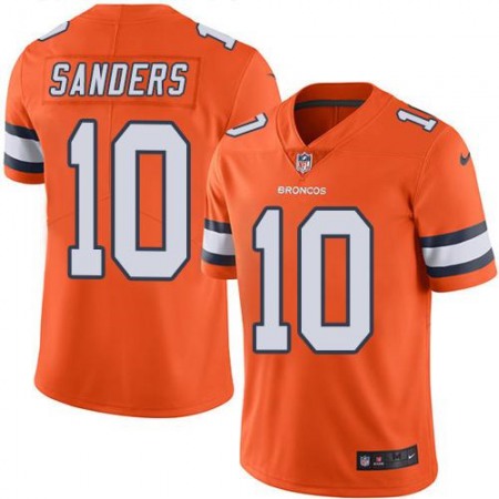 Broncos #10 Emmanuel Sanders Orange Men's Stitched NFL Limited Rush Jersey