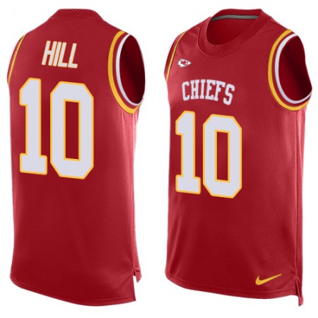 Chiefs #10 Tyreek Hill Red Team Color Men's Stitched NFL Limited Tank Top Jersey