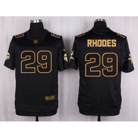 Vikings #29 Xavier Rhodes Black Men's Stitched NFL Elite Pro Line Gold Collection Jersey