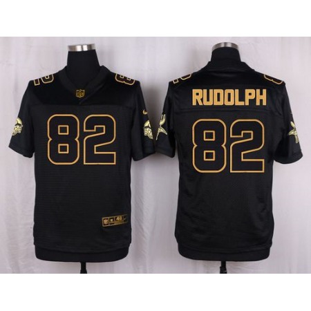 Vikings #82 Kyle Rudolph Black Men's Stitched NFL Elite Pro Line Gold Collection Jersey