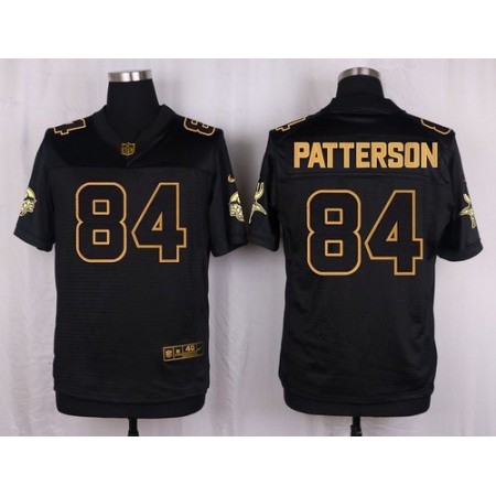Vikings #84 Cordarrelle Patterson Black Men's Stitched NFL Elite Pro Line Gold Collection Jersey