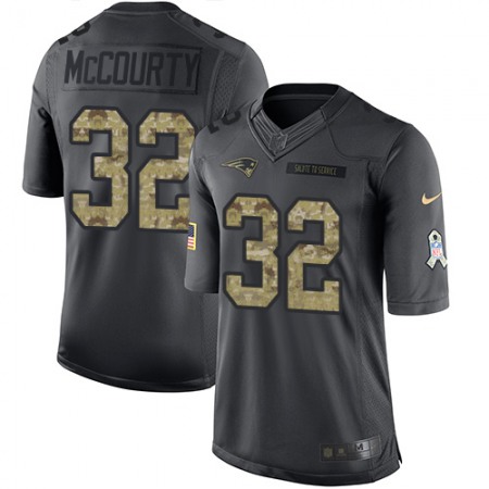 Patriots #32 Devin McCourty Black Men's Stitched NFL Limited 2016 Salute To Service Jersey