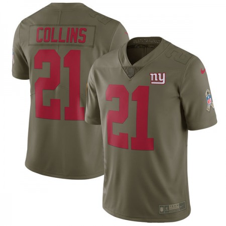Men's New York Giants #21 Landon Collins Olive Salute To Service Limited Stitched NFL Jersey