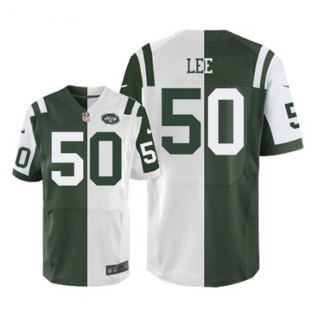 Jets #50 Darron Lee Green/White Men's Stitched NFL Elite Split Jersey