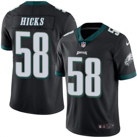 Eagles #58 Jordan Hicks Black Men's Stitched NFL Limited Rush Jersey