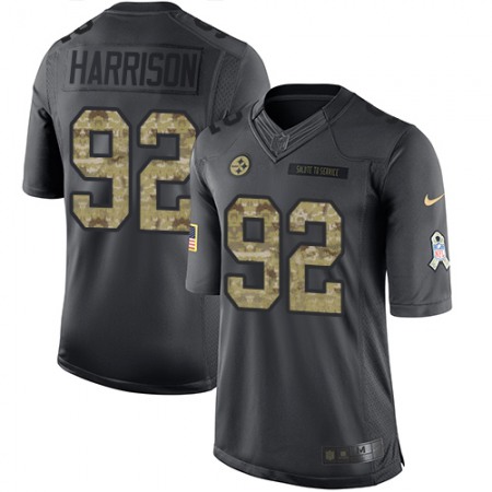 Steelers #92 James Harrison Black Men's Stitched NFL Limited 2016 Salute to Service Jersey