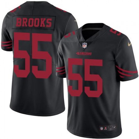 49ers #55 Ahmad Brooks Black Men's Stitched NFL Limited Rush Jersey