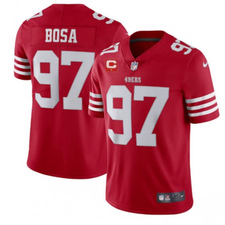 Men's San Francisco 49ers #97 Bosa 2022 Red With 1-star C Patch Vapor Untouchable Limited Stitched Football Jersey