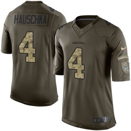 Seahawks #4 Steven Hauschka Green Men's Stitched NFL Limited Salute to Service Jersey