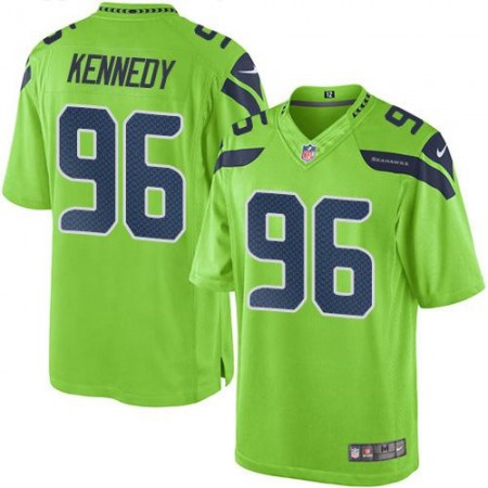 Seahawks #96 Cortez Kennedy Green Men's Stitched NFL Limited Rush Jersey