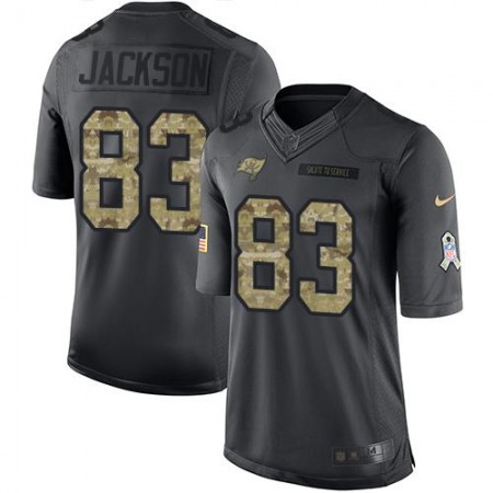 Buccaneers #83 Vincent Jackson Black Men's Stitched NFL Limited 2016 Salute to Service Jersey