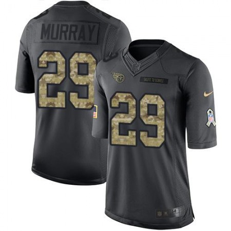 Titans #29 DeMarco Murray Black Men's Stitched NFL Limited 2016 Salute To Service Jersey