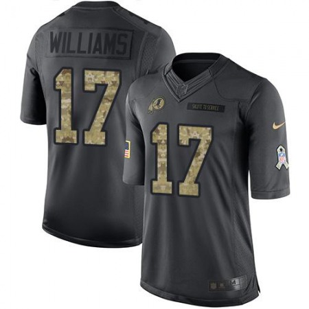 Redskins #17 Doug Williams Black Men's Stitched NFL Limited 2016 Salute to Service Jersey