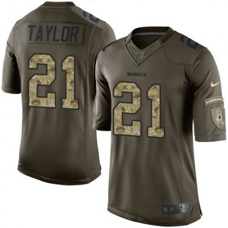 Redskins #21 Sean Taylor Green Men's Stitched NFL Limited Salute to Service Jersey