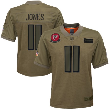Youth Atlanta Falcons #11 Julio Jones 2019 Camo Salute To Service Stitched NFL Jersey