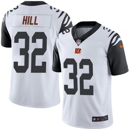 Bengals #32 Jeremy Hill White Youth Stitched NFL Limited Rush Jersey
